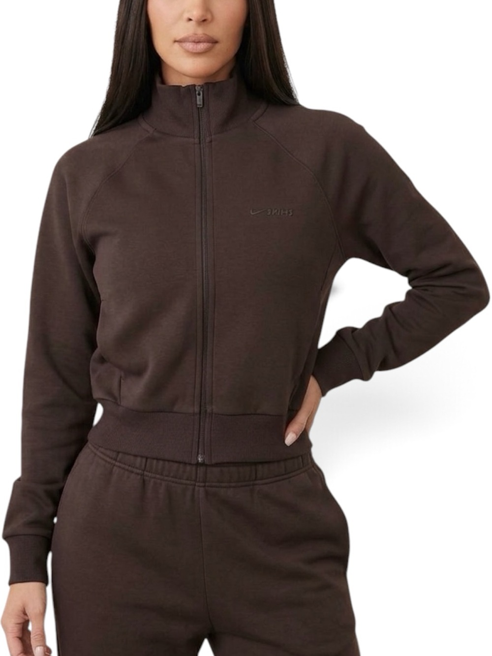 NWT Nike x SKIMS Matte Tricot Track Jacket - Dark Roast Brown (Medium)